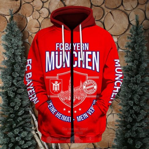 Bayern Munich Red Mia San Mia Zip Up Hoodie