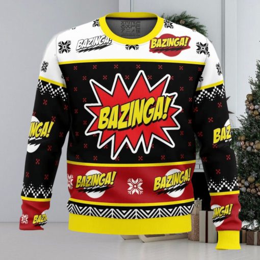 Bazinga The Big Bang Theory Ugly Christmas Sweater Holiday Gift Christmas Sweater