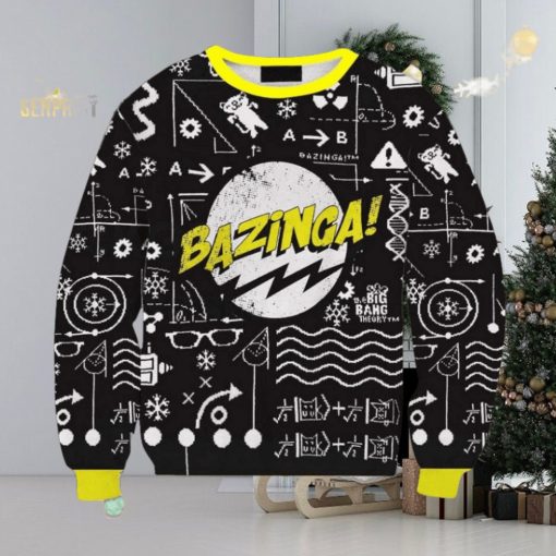 Bazinga The Big Bang Theory Wiki Doodle Knitted Ugly Sweater