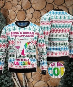 Be A Unicorn Ugly Christmas Sweater AOP All Over Printed Sweater