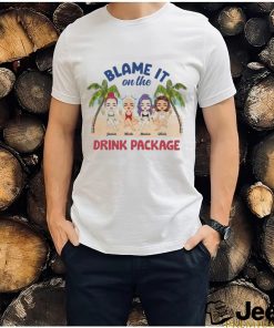 Beach Blame On Drink Package Gift For Bestie Personalized Custom T Shirt