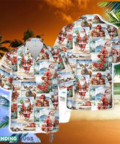 Beach Santa Christmas Hawaiian Shirt Men And Women Gift Aloha Beach Holiday