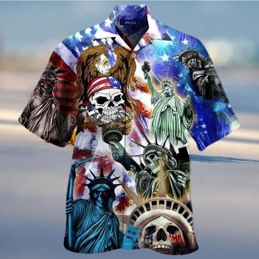 Beach Shirt Get Here Hawaiian Aloha Shirts Liberty Skull