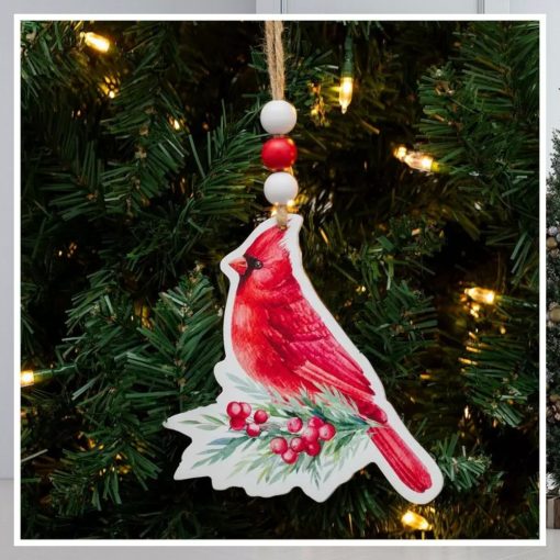 Beaded Cardinal Ornament