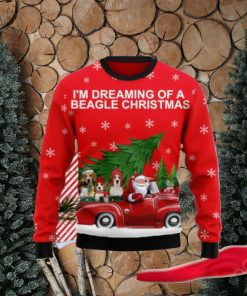 Beagle And Red Truck Ugly Christmas Sweaters Special Gift For Men And Women