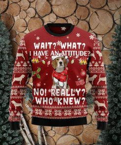 Beagle Attitude Ugly Christmas Sweater Gift Men Women