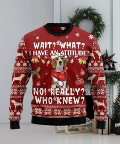 Beagle Attitude Ugly Christmas Sweater