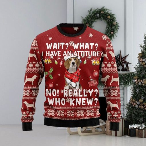 Beagle Attitude Ugly Christmas Sweater