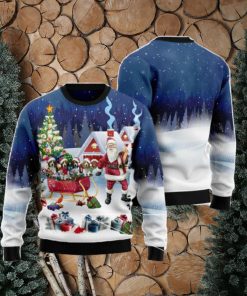 Beagle Santa Sled Ugly Christmas Sweater AOP All Over Printed Sweater