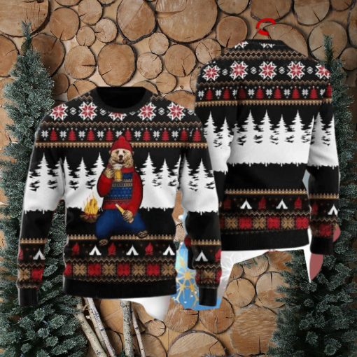 Bear Campfire Ugly Christmas Sweater Style Gift For Men And Women