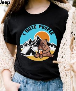 Bear camping I hate people shirt