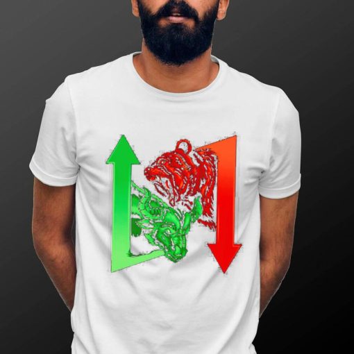 Bearish and bullish in stock market crypto art shirt