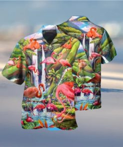 Beautiful Flamingo Hawaiian Shirt Gift For Beach Vacation