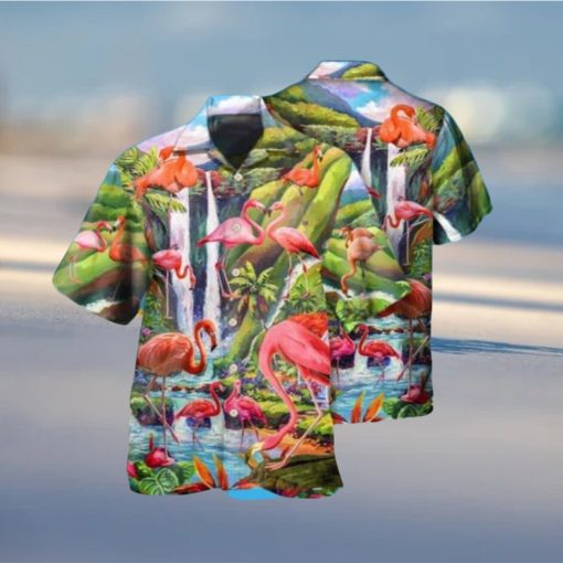 Beautiful Flamingo Hawaiian Shirt Gift For Beach Vacation