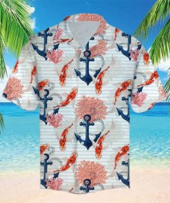 Beautiful Koi Fish And Anchor Hawaiian Shirt