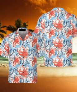 Beautiful Watercolor Octopus Seamless Pattern 3D Hawaiian Shirt
