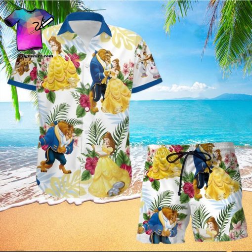 Beauty And The Beast Disney Cartoon Graphics All Over Print Combo Hawaiian Shirt