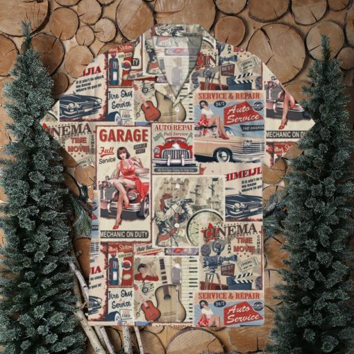 Beauty and the Cars Globe Hawaiian Shirt
