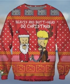 Beavis And Butt Head Poster Ugly Christmas Holiday Sweater