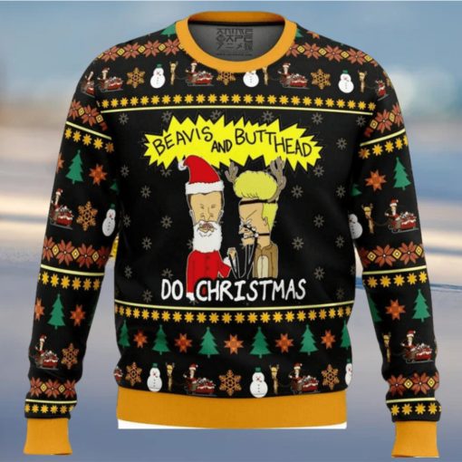 Beavis And Butthead Do Christmas Knitted Ugly Christmas Sweater