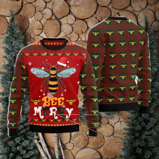 Bee Merry Ugly Christmas Sweater AOP All Over Printed Sweater