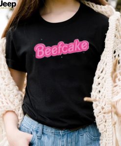 Beefcake pink text shirt