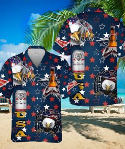 Beer Budweiser Hawaiian Shirt USA Flag Beer Lovers Gift