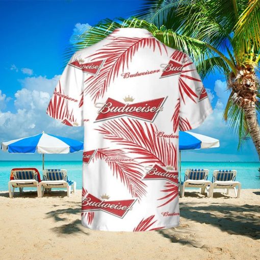 Beer Budweiser Hawaiian Shirt,Aloha Shirt,Palm Leaves Pattern All Over Print