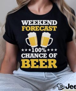 Beer Drinking Weekend Forecast 100 Chance of 816 Drink Alcohol Shirt