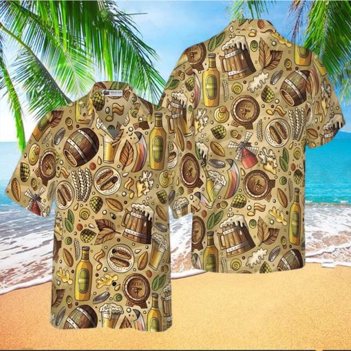 Beer Fest Seamless Pattern Hawaiian Shirt