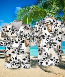 Beer Guinness Hawaiian Shirt Aloha Shirt Hibiscus Flower Pattern Beach Lovers Gift