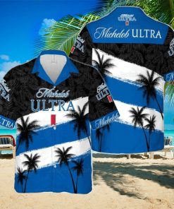 Beer Michelob Ultra Hawaiian Shirt Coconut Tree Practical Beach Gift