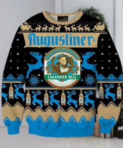 Beers Augustiner 3D Print Fun Black Christmas Sweater