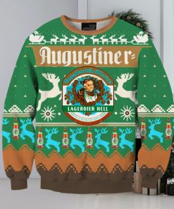 Beers Augustiner 3D Print Fun Green Christmas Sweater