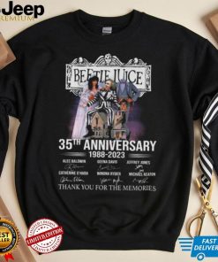 Beetle Juice 35th anniversary 1988 2023 thank you for the memories signatures shirt