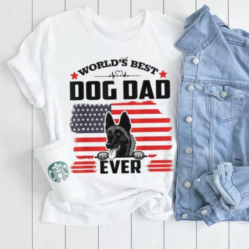 Belgian Malinois Dog World’s Best Dog Dad Ever Father’s Day Short Sleeve T shirt