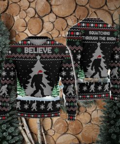 Believe Big Feet Character Ugly Christmas Sweater