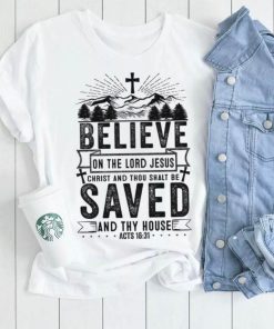 Believe On The Lord Jesus Christ Acts Men's Christian T Shirt