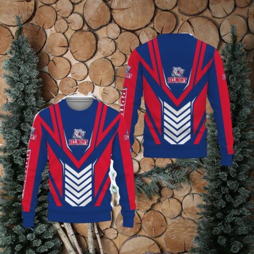 Belmont Bruins American Sports Team Ugly Christmas AOP Sweater