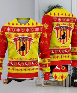 Benevento Calcio Ugly Christmas Sweater Snowflake Pattern Pattern 3D Sweater Holiday Gift Ideas For Men And Women