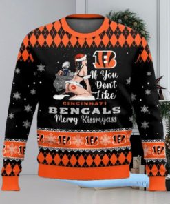 Bengals Football Merry Kissmyass Ugly Christmas Sweater