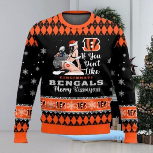 Bengals Football Merry Kissmyass Ugly Christmas Sweater