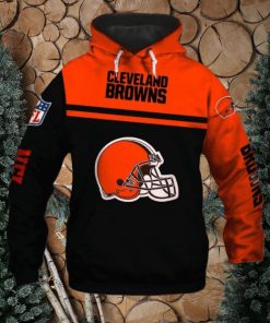 Best Cleveland Browns 3D Skull Zip Hoodie