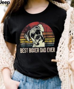 Best Dog Dad Ever Boston Terrier Puppy Lover Vintage Papa Shirt