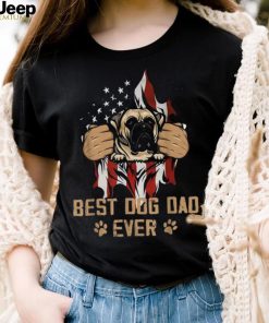 Best Dog Dad Ever Boxer Puppy Lover Vintage Retro Dogs Papa Shirt