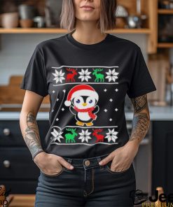 Best Funny Penguin Santa Ugly Christmas Shirt