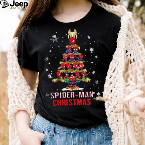 Best Spiderman Christmas Tree Shirt, Marvel T Shirt, Christmas Matching Family Shirts