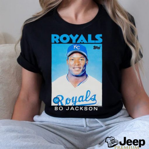 Best bo Jackson of Kansas City Royals 1986 Topps Baseball shirt