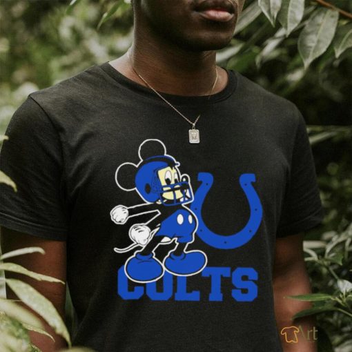 Best mickey Mouse cartoon NFL Indianapolis Colts football player helmet logo shirt