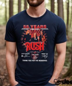 Best rush 55 Years 1968 2023 thank You for the Memories signatures Shirt